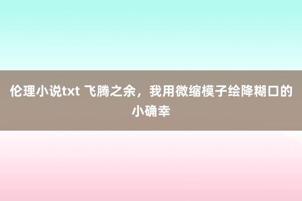 伦理小说txt 飞腾之余，我用微缩模子绘降糊口的小确幸