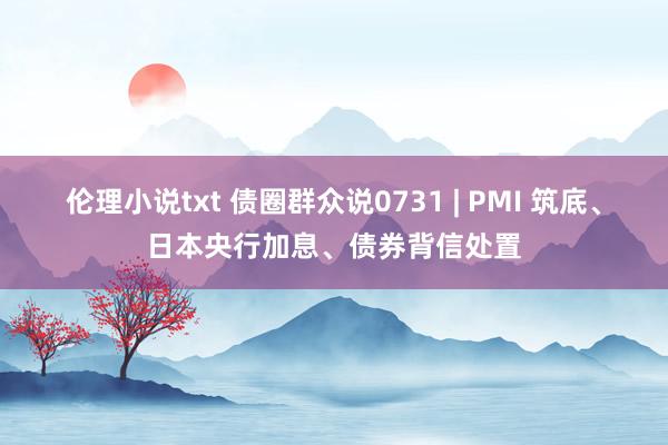 伦理小说txt 债圈群众说0731 | PMI 筑底、日本央行加息、债券背信处置