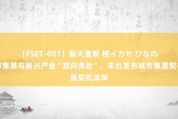 【FSET-081】脳天直撃 極イカセ ひなの 让城市集景与新兴产业“双向奔赴”，丰台发布城市集景契机清单