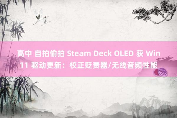 高中 自拍偷拍 Steam Deck OLED 获 Win11 驱动更新：校正贬责器/无线音频性能