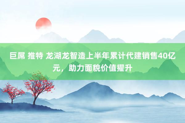 巨屌 推特 龙湖龙智造上半年累计代建销售40亿元，助力面貌价值擢升