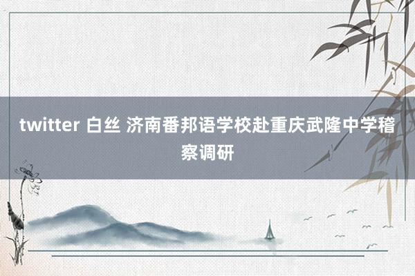 twitter 白丝 济南番邦语学校赴重庆武隆中学稽察调研